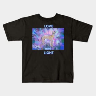 Love and Light Greyhound Kids T-Shirt